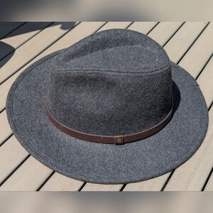 Gap Kids Wide Brimmed L/XL Hat Wool, Leather  NWOT